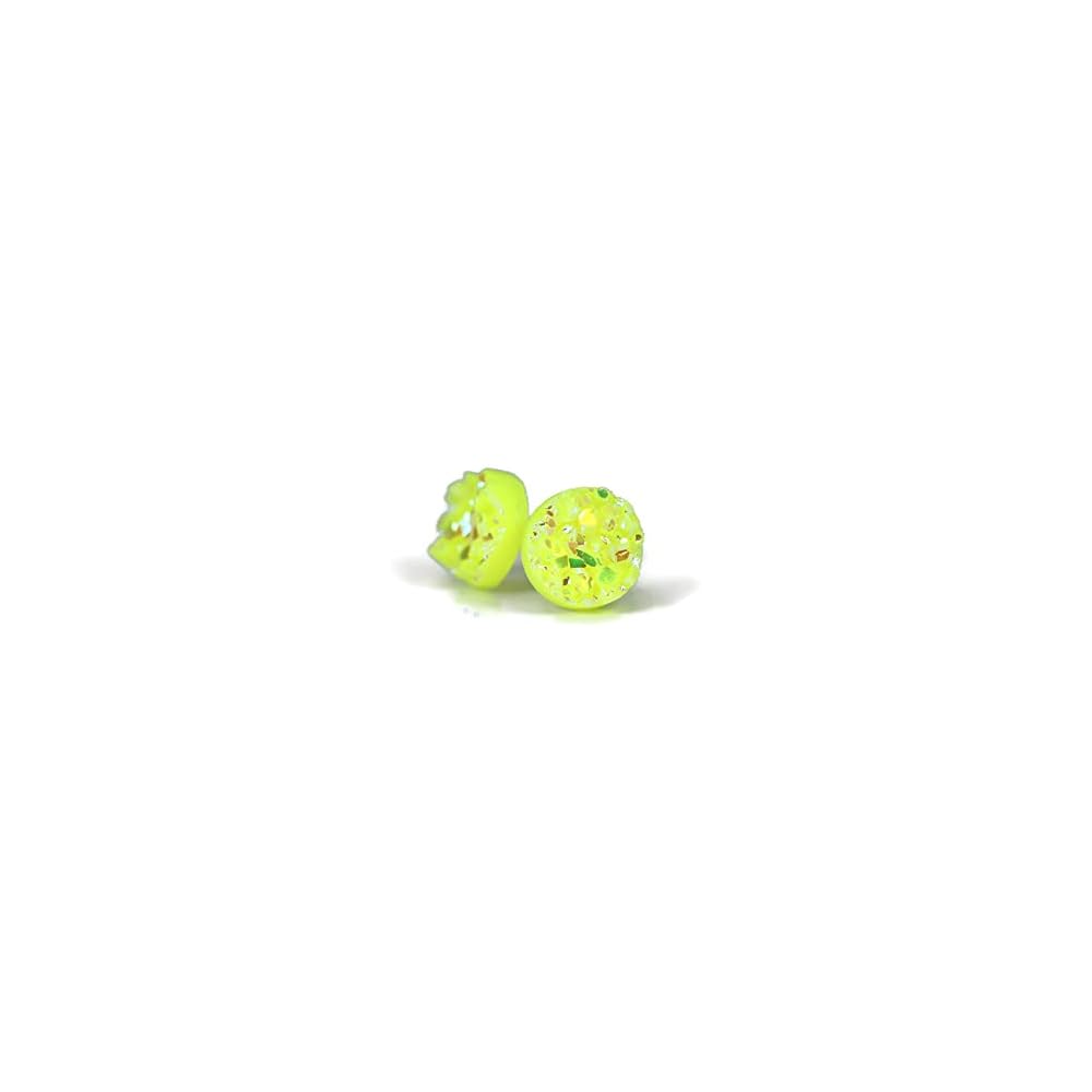Faux Druzy Earrings on Hypoallergenic Plastic Posts 8mm
