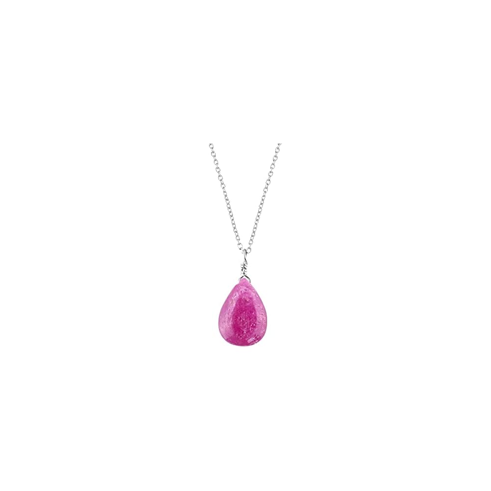 OdrillionGems 925 Sterling Silver Natural Gemstone Dainty Pendant Necklace