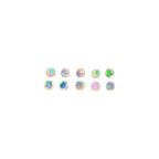 Yashee 10 Pcs Pack,3 MM Natural Ethiopian Opal Round Shape-Brilliant Cut, Fire Play Opal Gemstone Wholesale Lot-Healing Crystals-DIY Jewelry Making Bulk Gemstone Deal
