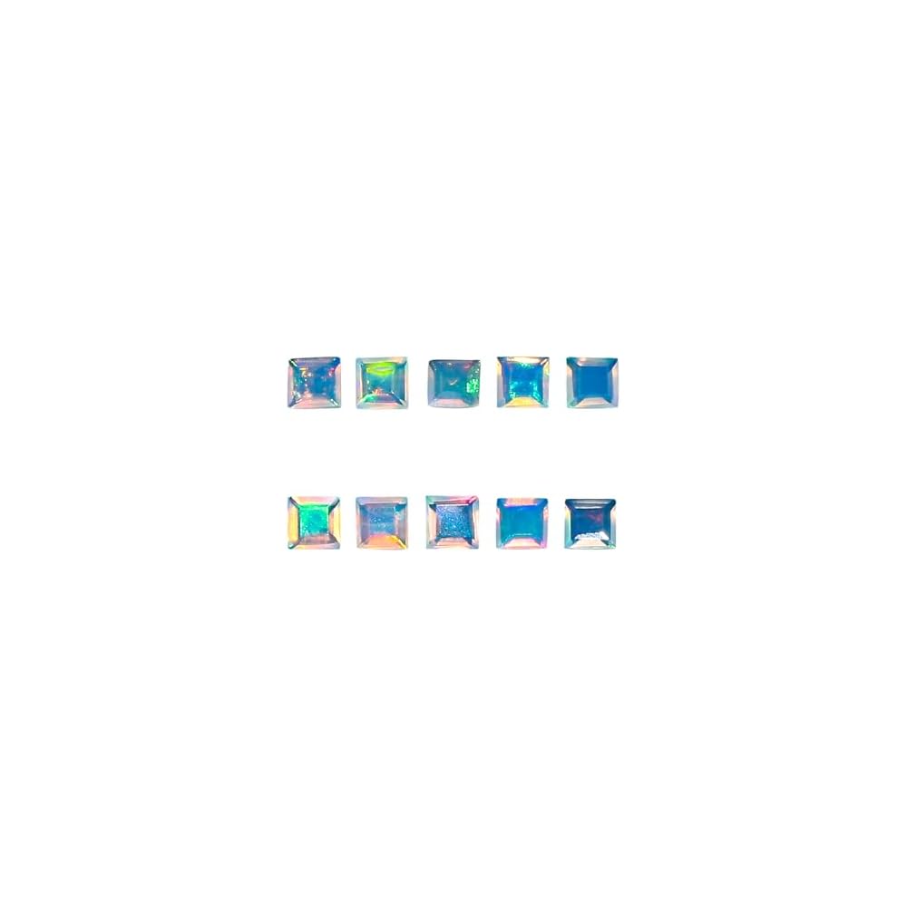 Yashee 10 Pcs Pack,3 MM Natural Ethiopian Opal Round Shape-Brilliant Cut, Fire Play Opal Gemstone Wholesale Lot-Healing Crystals-DIY Jewelry Making Bulk Gemstone Deal