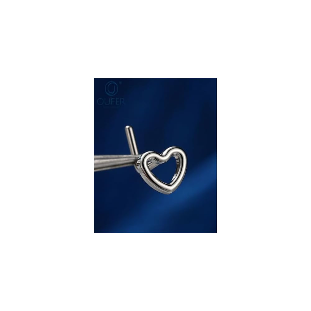 OUFER G23 Titanium Nose Rings for Women, Star Nostril Piercing Jewelry