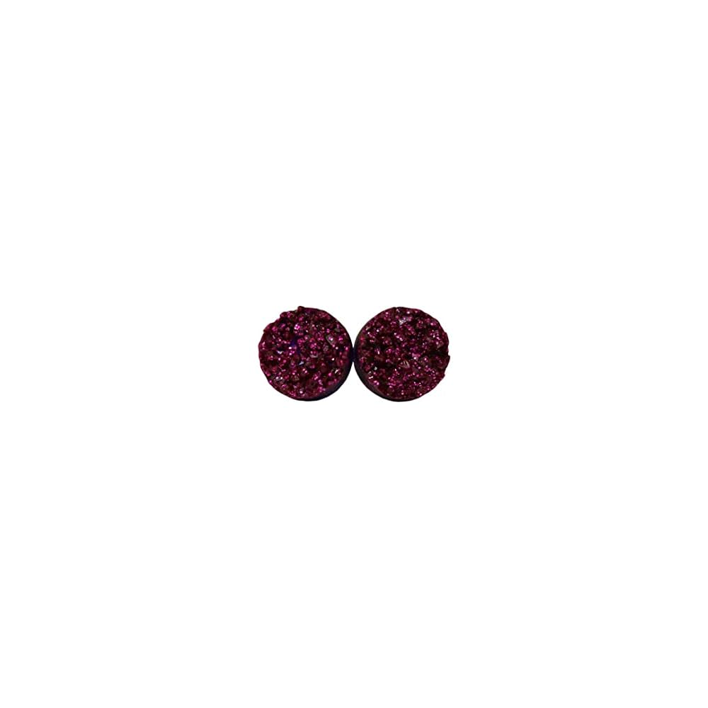 Faux Druzy Earrings on Hypoallergenic Plastic Posts 8mm