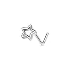 OUFER G23 Titanium Nose Rings for Women, Star Nostril Piercing Jewelry