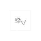 OUFER G23 Titanium Nose Rings for Women, Star Nostril Piercing Jewelry