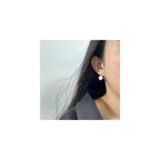 Handmade Freshwater Cultured Coin Pearl Dangling Drop Earrings for Women