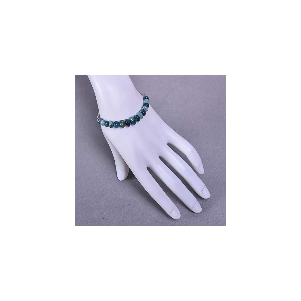 Extremely Rare Grandidierite Beads Bracelet in Sterling Silver 925, One for All