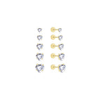 Hypoallergenic Earrings for Girls Kids Toddler Women, Surgical Stainless Steel Screw Back Stud Earrings for Sensitive Ears Cute Flower Butterfly Gold Silver Earring Flat Back Earring