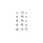 Hypoallergenic Earrings for Girls Kids Toddler Women, Surgical Stainless Steel Screw Back Stud Earrings for Sensitive Ears Cute Flower Butterfly Gold Silver Earring Flat Back Earring