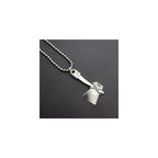 Cool Axe Necklace, Punk Tool Charm Pendant, Long Necklace