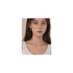 Silver Star Huggie Hoop Earrings for Women – CZ Celestial Earrings with Star Drop, Y2K Star Jewelry for Birthday Daily Wear