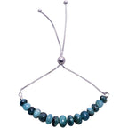 Extremely Rare Grandidierite Beads Bracelet in Sterling Silver 925, One for All