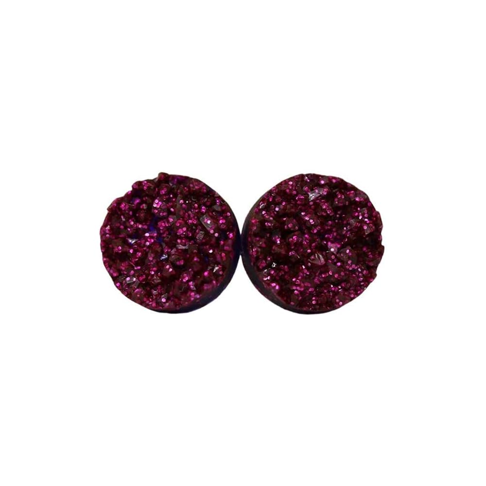 Faux Druzy Earrings on Hypoallergenic Plastic Posts 8mm