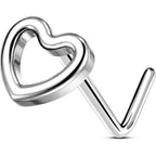 OUFER G23 Titanium Nose Rings for Women, Star Nostril Piercing Jewelry