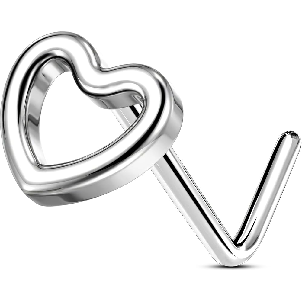 OUFER G23 Titanium Nose Rings for Women, Star Nostril Piercing Jewelry