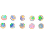 Yashee 10 Pcs Pack,3 MM Natural Ethiopian Opal Round Shape-Brilliant Cut, Fire Play Opal Gemstone Wholesale Lot-Healing Crystals-DIY Jewelry Making Bulk Gemstone Deal